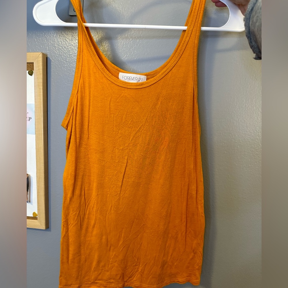 Forever 21 Mango Orange Tank-top